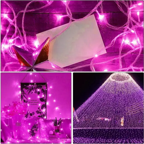 800 Led Pink String Lights Outdoor Waterproof Valentines Day Decorations, 330 Ft Pink Led String Lights for Bedroom, 8 Modes Plug in Fairy Lights for Outside, Pink Room Decor {2}