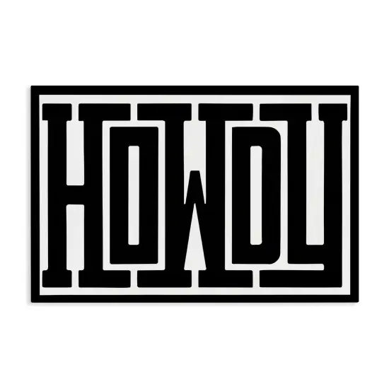 Stupell Industries Bold Vintage Howdy Greeting Canvas By Lettered and Lined {1}