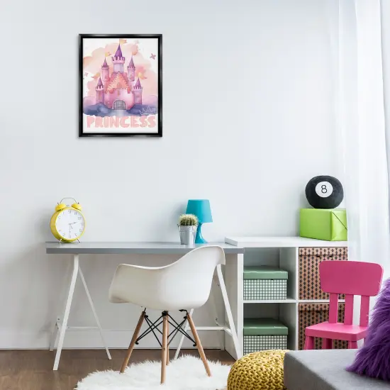 Stupell Industries Pastel Princess Castle Floating Frame By Jesse Keith {8}