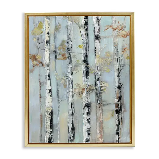 Stupell Industries Autumn Birch Trees Floating Frame By Sally Swatland {1}