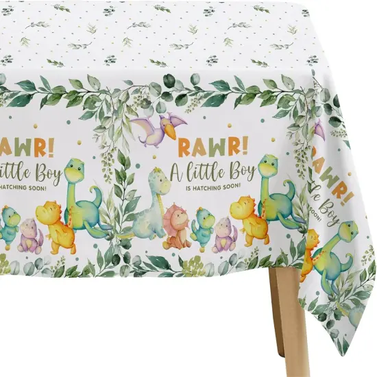 Dinosaur Baby Shower Decorations Tablecloth {4}