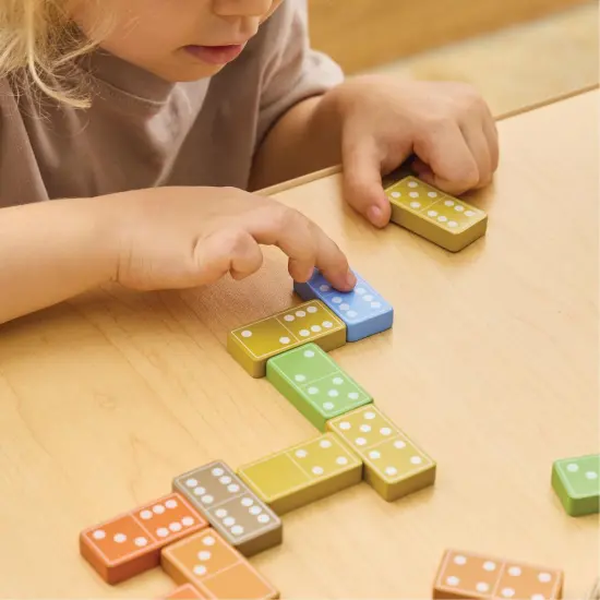 Kaplan Early Learning Company Wooden Dominoes - 168 Pieces {5}