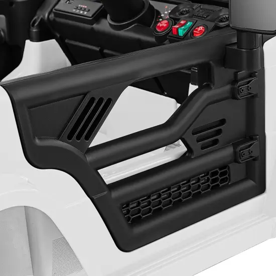 12V Ride-On Truck Car for Kids with Parental Remote, Music Player, and LED Lights White {4}