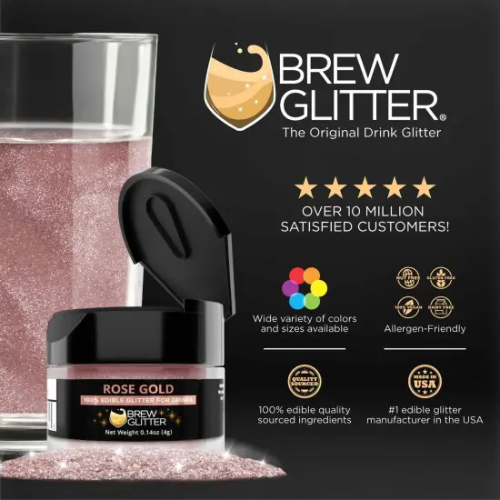 Rose Gold Edible Glitter Spray Pump | Brew Glitter&reg; {3}