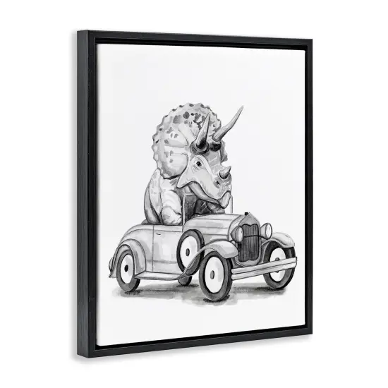 Stupell Industries Triceratops in Hot Rod Floating Frame By Rachel Nieman {9}