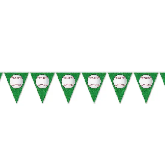 12 Pack Bulk Baseball Party Pennant Banner {1}