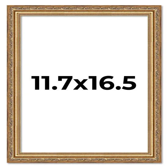 11x16.5 Museum-Quality Picture Frame, UV-Resistant Acrylic & Acid-Free Backing, Available in 4 Finishes - Gold, Silver, Bronze, and Black {1}