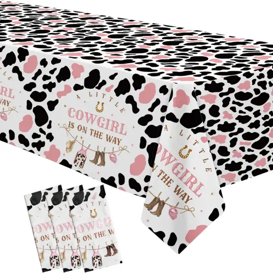 Western Cowgirl Baby Shower Tablecloth Decorations {1}