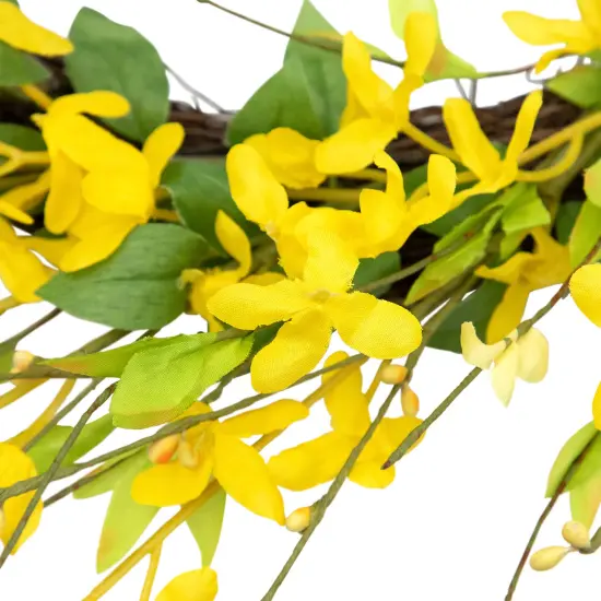 Northlight Forsythia Artificial Spring Floral Wreath - 20" - Yellow {6}