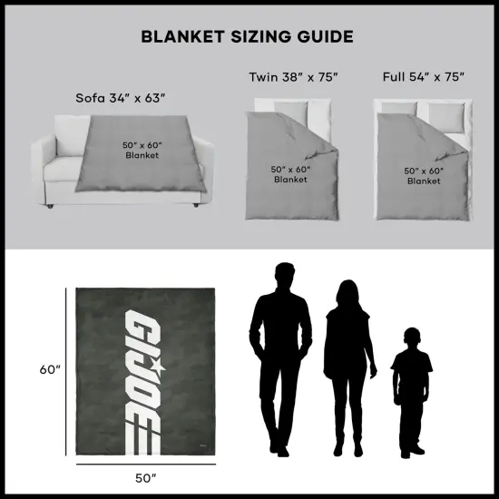 Hasbro GI Joe Symbols Silk Touch Sherpa Throw Blanket {6}