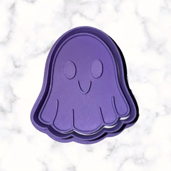 Friendly Ghost Cookie Cutter with Stamp Option {3}