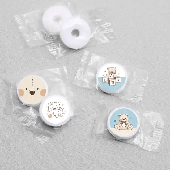 Big Dot of Happiness We Can Bearly Wait - Teddy Bear Baby Shower Round Candy Sticker Favors - Labels Fit Chocolate Candy (1 sheet of 108) {5}