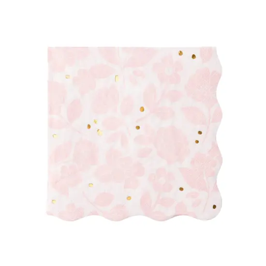PETAL PINK ELEGANT FLORAL DINNER NAPKINS {1}