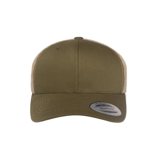 YP Classics&reg; Adult Retro Trucker Cap Vintage & Stylish Fit MOSS/ KHAKI {1}