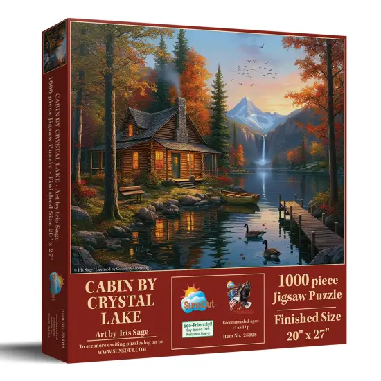 Sunsout Cabin by Crystal Lake 1000 pc Jigsaw Puzzle 28108 {3}