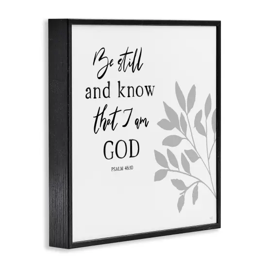 Stupell Industries Be Still Spiritual Proverb Framed Giclee By Val Rhodes {9}