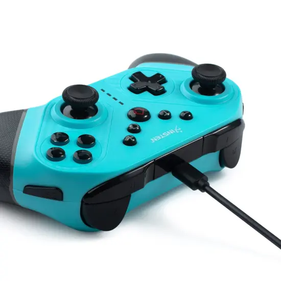 Wireless Controller for Nintendo Switch, OLED Model, Switch Lite, with Programmable Buttons, Gyro Axis, Vibration, Turbo, Blue {5}