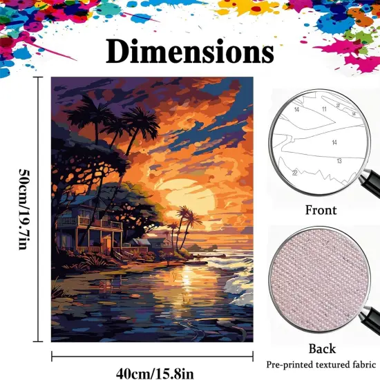 Sunset Paint by Numbers for Gift Home Wall Decor(16x20inch) {4}