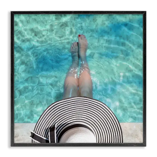 Stupell Industries Summer Pool Ripples View Framed Giclee By CAD Designs {1}