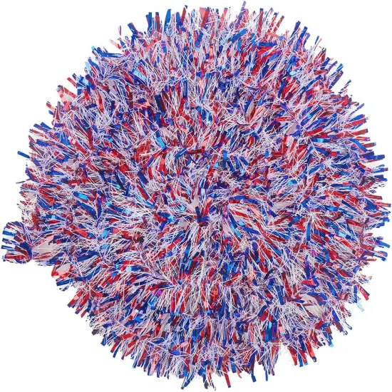 4th of July Tinsel Garland,Patriotic Metallic Foil Garland for Tree Banister Mantle Home Party Decoration {1}