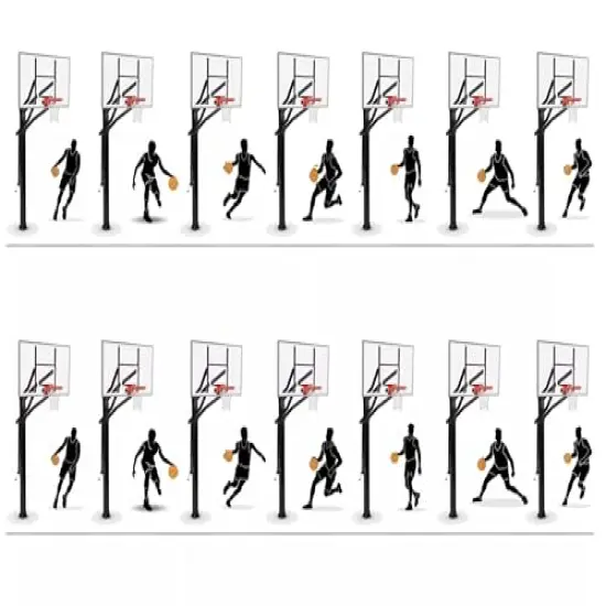 Basketball Edible Image cake border 2 Strips per sheet 3.5x10.5 inchs {1}