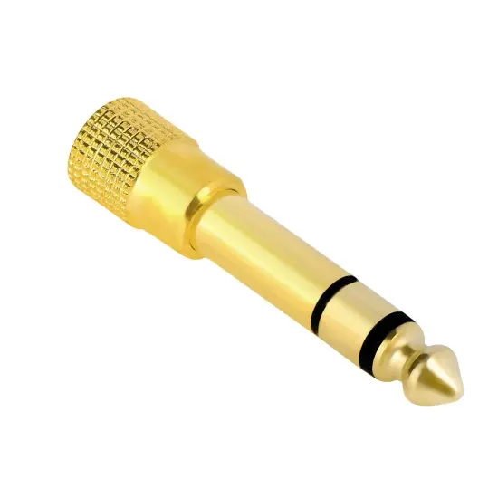 Insten 1 / 4 Audio to 1 / 8 Audio M / F Adapter (1/4" M to 1/8" 3.5mm F) Gold {1}