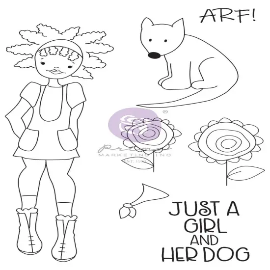 Prima Marketing Julie Nutting Mixed Media Cling Rubber Stamp-Nia {4}