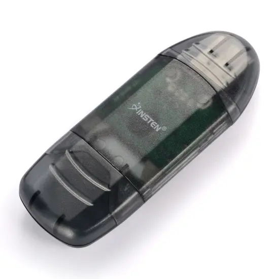 Insten SDHC / SD / MMC Memory Card Reader to USB 2.0 Adapter, Smoke Grey {4}