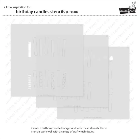 Lawn Clippings Stencils-Birthday Candles {4}