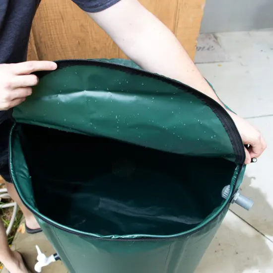 Lehman's Collapsible Rain Barrel, Durable Water Storage for Garden Irrigation, Space-Saving and Easy to Use, 66 Gallon Capacity {3}