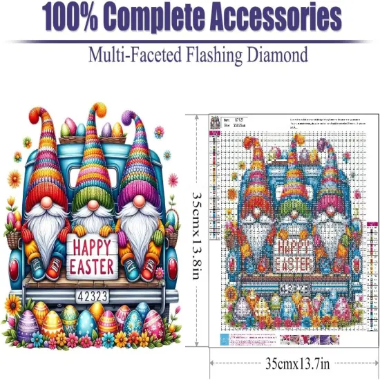 5D Easter Gnomes Diamond Painting Kits for Adult Beginners {2}