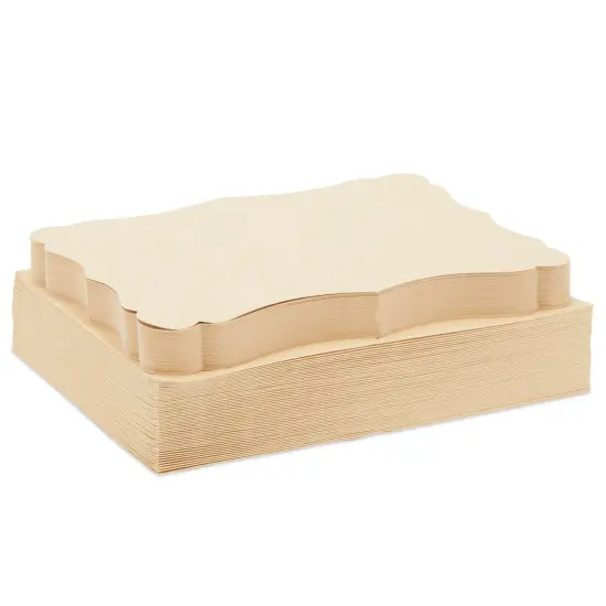 50 Pack Cards and Envelopes 5x7 In for Special Occasions, Wedding, Birthday, Baby Shower Invitations (Blank Inside, Brown Kraft Paper, Fancy Bracket Design) {6}