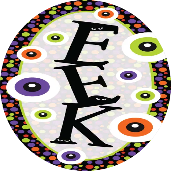 Halloween Eyeballs EEK Oval Sign {1}