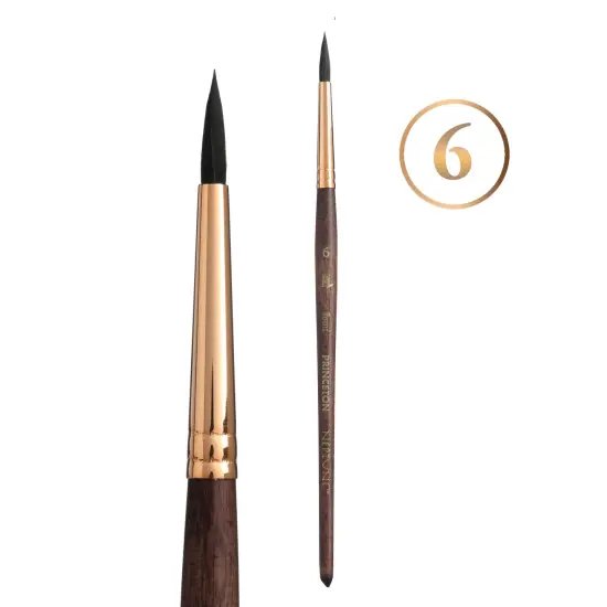 Princeton Series 4750 Neptune Synthetic Squirrel Brush-Short Handle Round Size 6 {3}