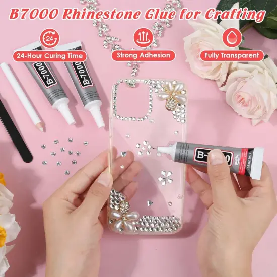 14000Pcs 14 Colors Flat Back Rhinestones with B7000 Glue - Multicolor {4}