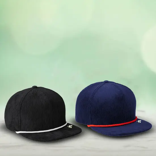 Limited Edition Spacecraft Explorer Cap Structured Standard Profile Corduroy Five Panel Rope Brim Steel Gray/ White {6}