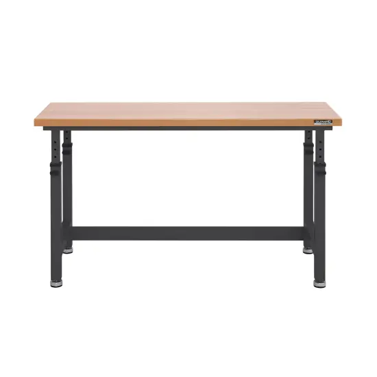 Seville Classics UltraHD Height Adjustable Workbench, 60" W x 24" D x 28.5" to 42"H Graphite {4}