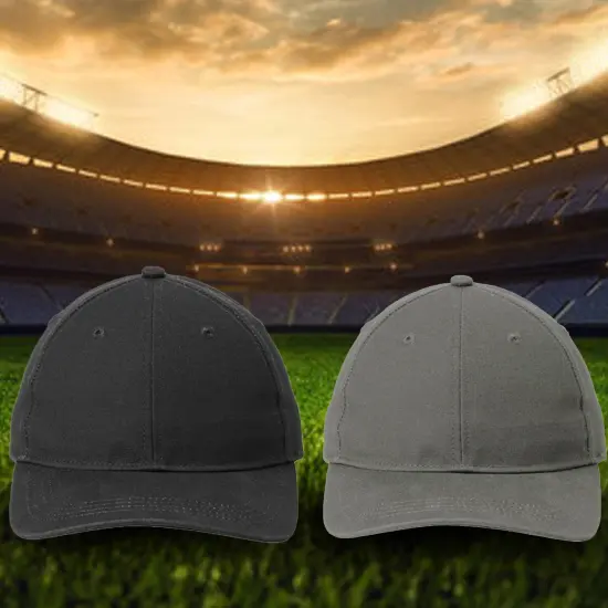 Port Authority&reg; Leather Strap Cap, Unstructured Mid-Profile Cotton Canvas Hat with Adjustable Leather Closure Regatta Blue {2}