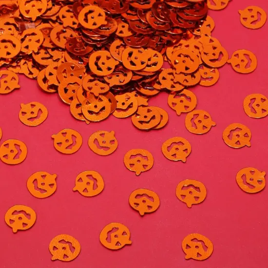 1000pcs Halloween Party Confetti - Pumpkin {3}
