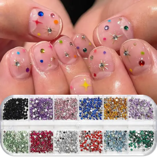 3000pcs Flatback Rhinestones for Nails {3}