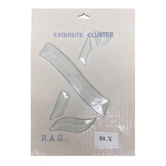 4-1/2" x 5-1/2" Exquisite Clear Glass Letter X Bevel Cluster BLX {3}