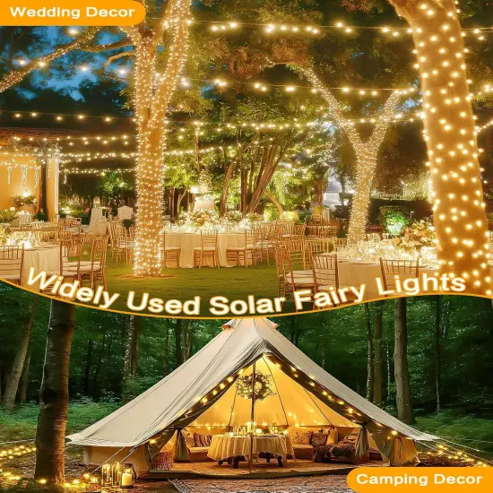 2 Pack Outdoor Solar String Lights - 80FT, 200LED (Warm White) {2}