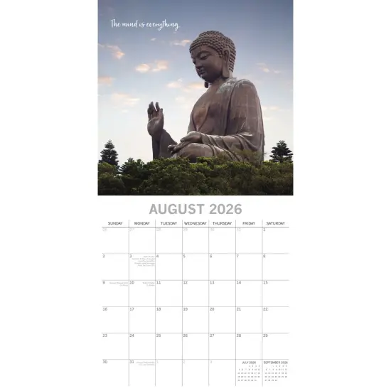 The Gifted Stationary 2026 Square Wall Calendar, Zen, 16-Month Mind, Body, Spirit Theme Hanging Calendar with 180 Reminder Stickers, Month Planner for Creative Spaces, 12x12 In Multicolor {3}