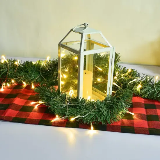 16.5 Ft Christmas Garland Decorations with 50 LED Light {3}