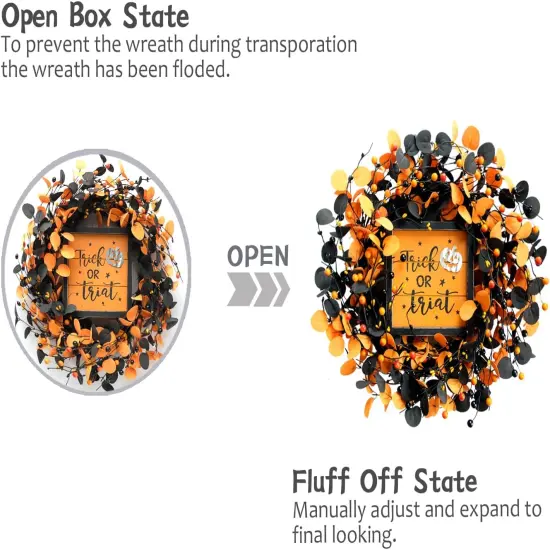 Halloween Wreath for Front Door {3}