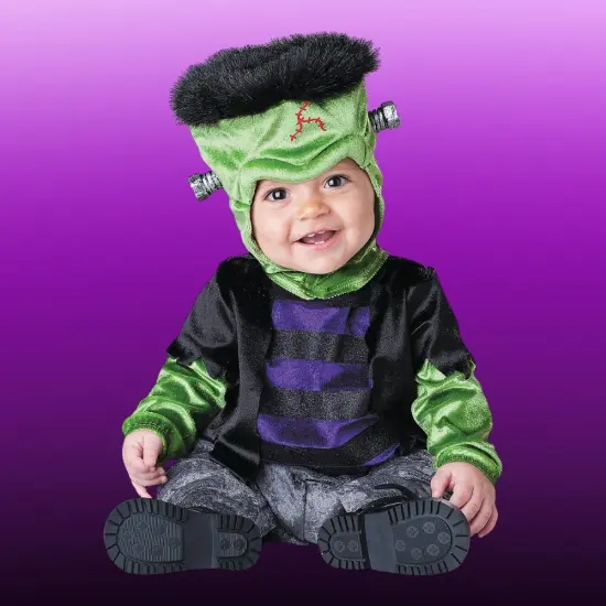 Monster Boo Infant Halloween Costume with Jumpsuit and Hood {2}
