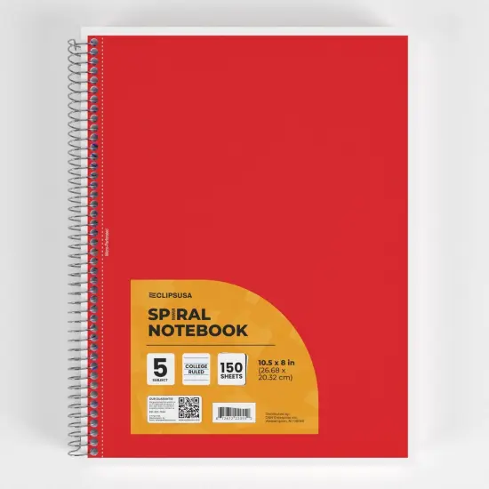 5-Subject College Spiral Notebook &ndash; 150 Sheets &ndash; 24 Ct {2}