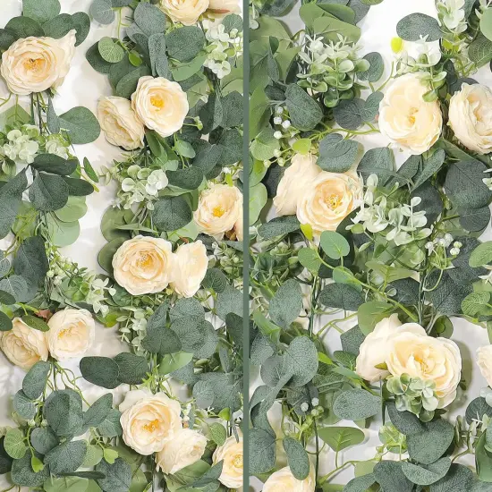 Rose Flower Greenery Garland Floral Vines for Wedding Home Party Table Runner Decor {6}