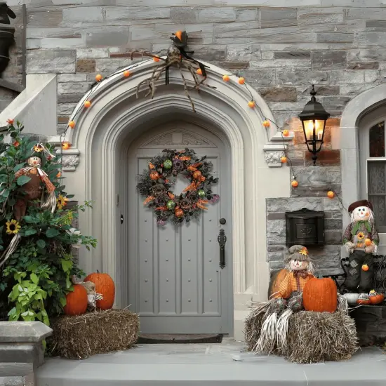 22 Inch Halloween Wreath {3}