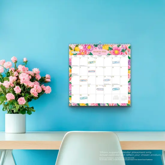 Bonnie Marcus OFFICIAL | 2026 12 x 12 Inch (Hanging) Monthly Square Wire-O Calendar | Sticker Sheet | English/French Bilingual {5}